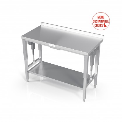 Electric Height Adjustable Table With Reinforced Shelf
